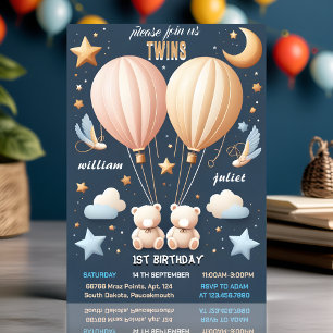 Word lid van het gezamenlijke beer Hot Air Balloon Kaart