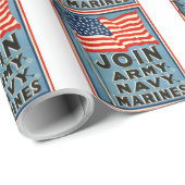 Word lid van Leger, Marine, Marine WPA 1917 Cadeaupapier (Rol Hoek)