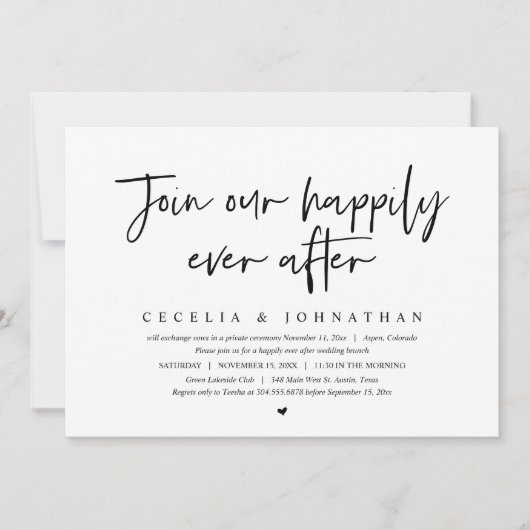 Word lid van onze Happily Ever After, bruiloft bru Kaart (Voorkant)