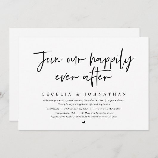 Word lid van onze Happily Ever After, bruiloft bru Kaart (Voorkant / Achterkant)