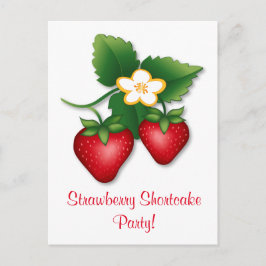 Word lid van onze Strawberry Shortcake Party Briefkaart
