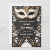 Word lid van Tutu Black Gold Chic Masquerade 50ste Kaart (Voorkant)