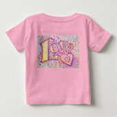 Word-liefdeskunst Aangepaste T-shirt schilderen (Achterkant)