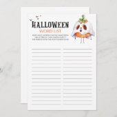 Word List Game voor Halloween-groep (Voorkant / Achterkant)