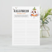 Word List Game voor Halloween-groep (Staand voorkant)