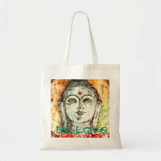 Word Love Buddha Art Canvas Tas (Voorkant)