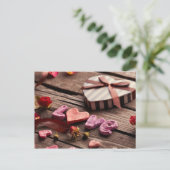 Word Love with Heart Shaped Valentijnsdag Gift Feestdagenkaart (Staand voorkant)