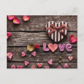 Word Love with Heart Shaped Valentijnsdag Gift Feestdagenkaart (Voorkant)
