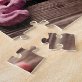 Word Love with Heart Shaped Valentijnsdag Gift Legpuzzel (Zijkant)