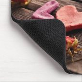 Word Love with Heart Shaped Valentijnsdag Gift Muismat (Hoek)