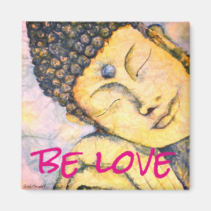 Word Love Zen Buddha Waterverf Art Magnet