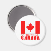 Word met de vlag van Canada Snow Magneet (Voorkant / Achterkant)