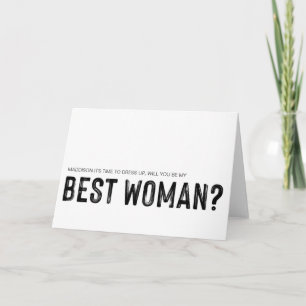 Word mijn beste vrouwelijke Bridal Party-aanvraag Kaart