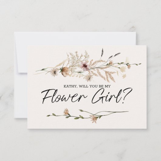 Word mijn Bloemenmeisje  Floral (Voorkant)