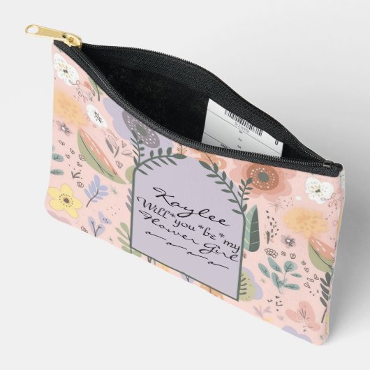 Word mijn Bloemenmeisje Floral Etui (Open)