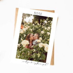 Word mijn Bloemenmeisje Fotokalligrafie V Kaart