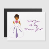 "Word mijn Bloemenmeisje" Magnetische Uitnodiging (Voorkant / Achterkant)