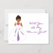 "Word mijn Bloemenmeisje"  Magnetische Uitnodiging (Voorkant)