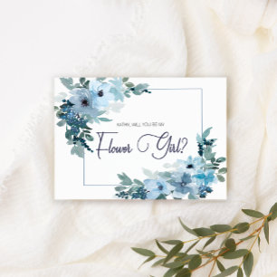 Word mijn Bloemenmeisje Modern Blue Rozen