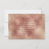 Word mijn Bridesmaid Copper RoseGold Confetti Kaart (Achterkant)