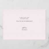 Word mijn Bridesmaid Funny Foto Folie Uitnodiging (Achterkant)