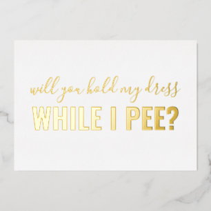 Word mijn Bridesmaid Funny Foto Folie Uitnodiging