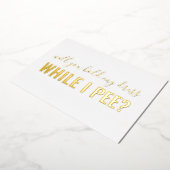 Word mijn Bridesmaid Funny Foto Folie Uitnodiging (Gedraaid)