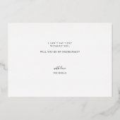 Word mijn Bridesmaid Funny Foto Folie Uitnodiging (Achterkant)