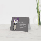 Word mijn Bridesmaid - Mason Jar en Wildbloemen (Voorkant)