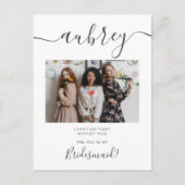 Word mijn Bridesmaid Moderne Fotouitnodiging Uitnodiging Briefkaart (Voorkant)