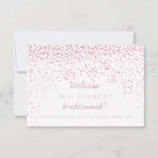 Word mijn briefkaart - Confetti roze (Voorkant)
