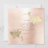 Word mijn bruidsroze Roos goud Kaart (Achterkant)