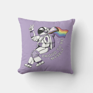 Word mijn eigen LGBTQ-astronaut Kussen