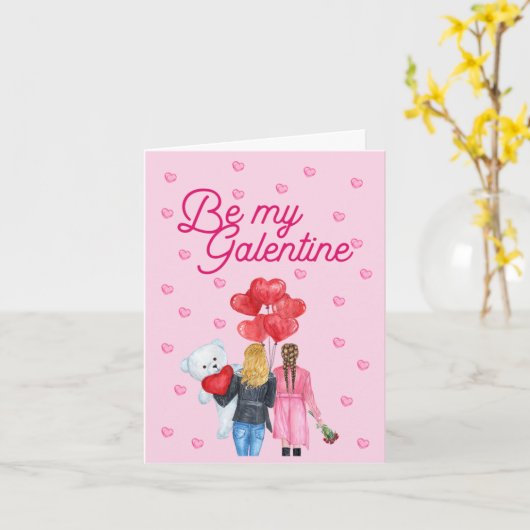 Word mijn Galentine-dagkaart Kaart (Gele Bloem)