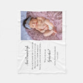 Word mijn godmoeder voorstel Foto Uitnodigen Fleece Deken (Voorkant)