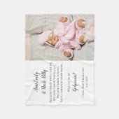 Word mijn godoudervoorstel Foto Uitnodigen Fleece Deken (Voorkant)