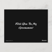 "Word mijn Groomsman"-platte kaart (Achterkant)