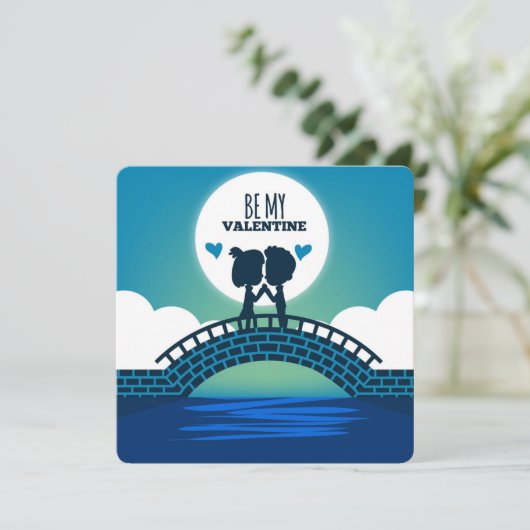 Word mijn Kaart van de Vakantie van de Valentijn (Staand voorkant)