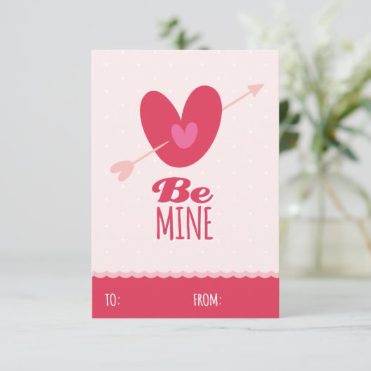 Word mijn liefdesklaslokaal Kinder Valentijnsdag Kaart (Staand voorkant)