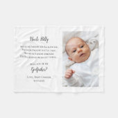 Word mijn vaders voorstel Foto Uitnodigen Fleece Deken (Voorkant (Horizontaal))