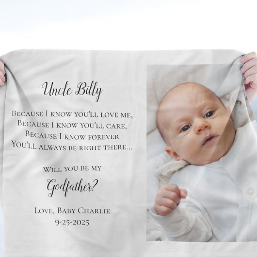 Word mijn vaders voorstel Foto Uitnodigen Fleece Deken