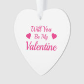 Word mijn Valentijn Acrylhart Ornament (voorkant)