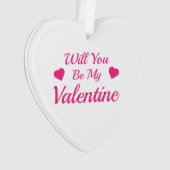 Word mijn Valentijn Acrylhart Ornament (voorkant)