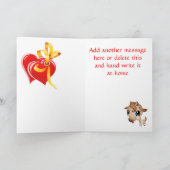 Word mijn Valentijn geitenvlees-Kaart Feestdagen Kaart (Binnen)