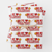 Word mijn Valentijn Groovy-tekst Inpakpapier Vel (In situ)