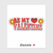 Word mijn Valentijn Groovy-tekst Sticker (Vel)
