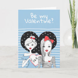 Word mijn Valentijn Lesbian Thleed Feestdagen Kaart
