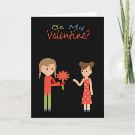 Word mijn Valentijn Lesbian Thleed Feestdagen Kaart