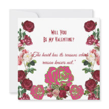 Word mijn Valentijn Rustic Rozen  Kaart