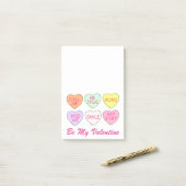 Word mijn Valentijn Valentijnsdag Snoep hartliefde Post-it® Notes (Op bureau)